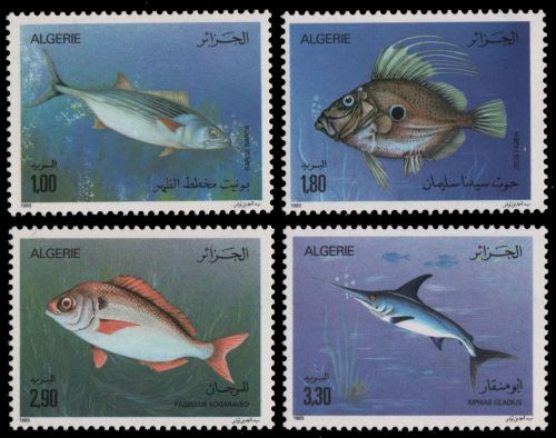 Algerien 1989 - Mi-Nr. 1004-1007 ** - MNH - Fische / Fish