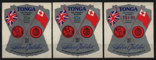 Tonga 1977 - Dienst - Mi-Nr. 153-155 ** - MNH - 25 Jahre Regentschaft