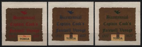 Tonga 1977 - Dienst - Mi-Nr. 159-161 ** - MNH - Letzte Reise Captain Cook