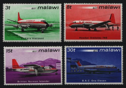 Malawi 1972 - Mi-Nr. 178-181 ** - MNH - Flugzeuge / Airplanes