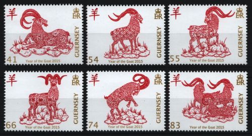 Guernsey 2015 - Mi-Nr. 1508-1513 ** - MNH - Jahr der Ziege