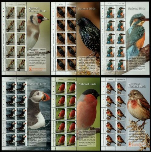 Guernsey 2019 - Mi-Nr. 1725-1730 ** - MNH - KLB - Vögel / Birds - EUROPA