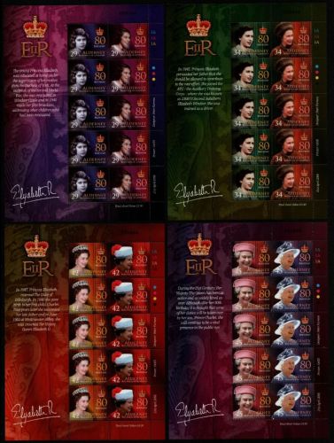 Alderney 2006 - Mi-Nr. 272-279 ** - MNH - KLB - 80.Geburtstag Queen Elizabeth II