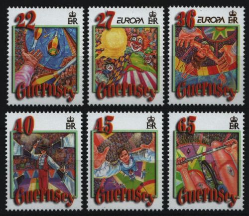 Guernsey 2002 - Mi-Nr. 913-918 ** - MNH - Zirkus - EUROPA