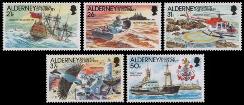 Alderney 1991 - Mi-Nr. 49-53 ** - MNH - Schiffe / Ships