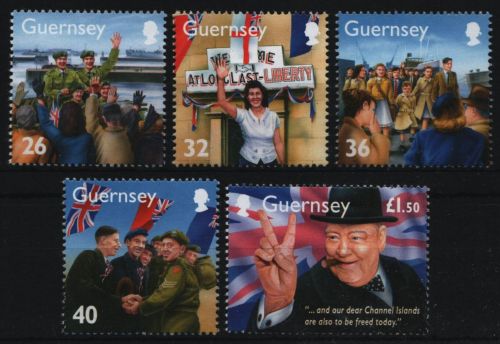Guernsey 2005 - Mi-Nr. 1039-1043 ** - MNH - Zweiter Weltkrieg / World War II