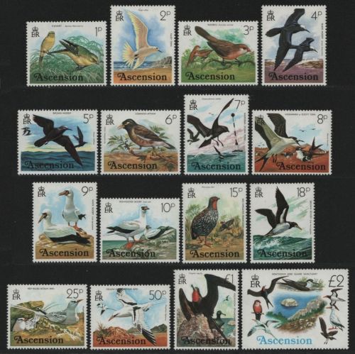 Ascension 1976 - Mi-Nr. 196-211 ** - MNH - Vögel / Birds (I)