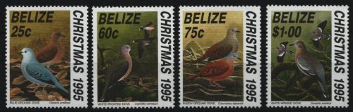 Belize 1995 - Mi-Nr. 1158-1161 ** - MNH - Vögel / Birds - Weihnachten / X-mas