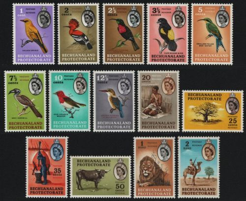 Betschuanaland 1961 - Mi-Nr. 155-168 ** - MNH - Vögel / Birds (II)