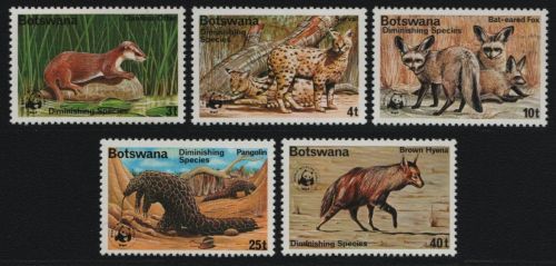 Botswana 1977 - Mi-Nr. 182-186 ** - MNH - Wildtiere / Wild Animals - WWF (IV)