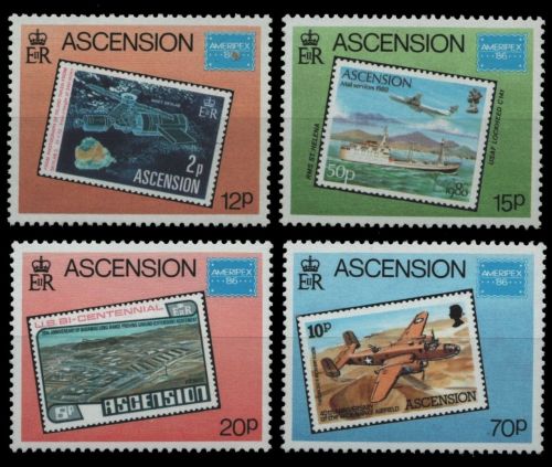 Ascension 1986 - Mi-Nr. 403-406 ** - MNH - Marke auf Marke