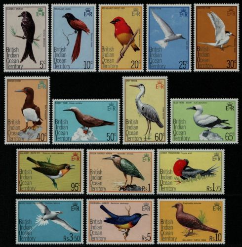 BIOT 1975 - Mi-Nr. 63-77 ** - MNH - Vögel / Birds (III)
