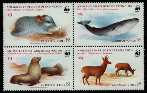 Chile 1984 - Mi-Nr. 1066-1069 ** - MNH - Wildtiere / Wild animals (II)