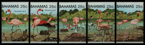 Bahamas 1982 - Mi-Nr. 507-511 ** - MNH - einzeln - Flamingos