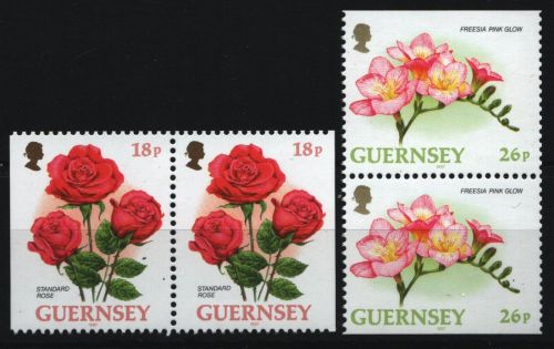 Guernsey 1997 - Mi-Nr. 727 Dl & Dr - 728 Du & Do ** - MNH - Blumen / Flowers
