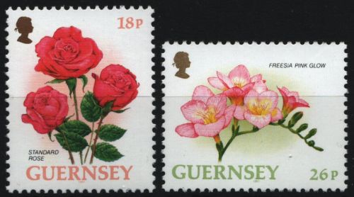 Guernsey 1997 - Mi-Nr. 727-728 A ** - MNH - Blumen / Flowers