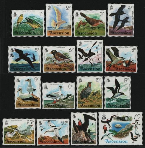 Ascension 1976 - Mi-Nr. 196-211 ** - MNH - Vögel / Birds (III)