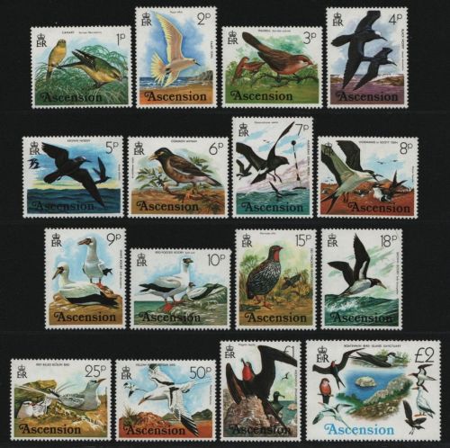 Ascension 1976 - Mi-Nr. 196-211 ** - MNH - Vögel / Birds (V)