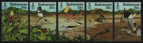 Bahamas 1984 - Mi-Nr. 570-574 ** - MNH - einzeln - Vögel / Birds