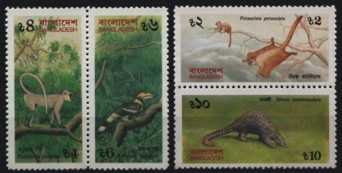 Bangladesch 1991 - Mi-Nr. 365-368 ** - MNH - Wildtiere / Wild animals