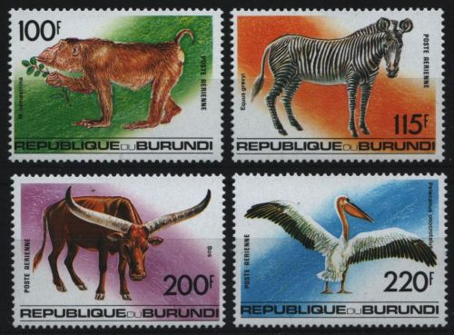 Burundi 1992 - Mi-Nr. 1734-1737 A ** - MNH - Wildtiere / Wild animals