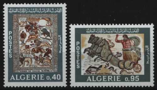 Algerien 1968 - Mi-Nr. 512-513 ** - MNH - Mosaiken aus der Römerzeit