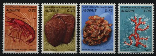 Algerien 1970 - Mi-Nr. 544-547 ** - MNH - Meerestiere / Marine life