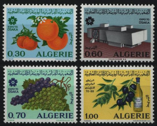Algerien 1970 - Mi-Nr. 548-550 & 551 ** - MNH - Füchte / Fruits - 2 Ausgaben