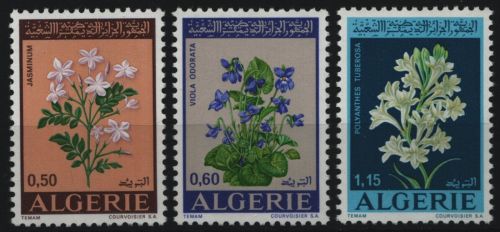 Algerien 1972 - Mi-Nr. 589-591 ** - MNH - Blumen / Flowers