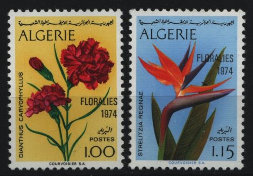 Algerien 1974 - Mi-Nr. 628-629 ** - MNH - Blumen / Flowers