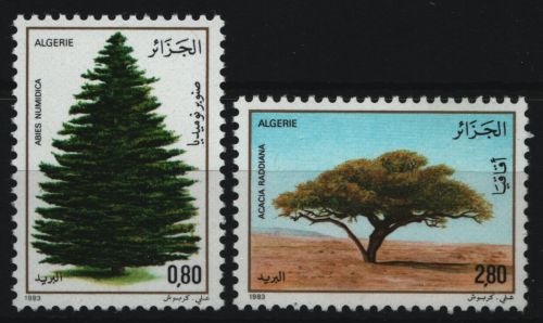 Algerien 1983 - Mi-Nr. 819-820 ** - MNH - Bäume / Trees
