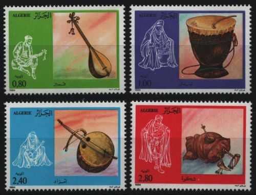 Algerien 1984 - Mi-Nr. 859-862 ** - MNH - Musikinstrumente
