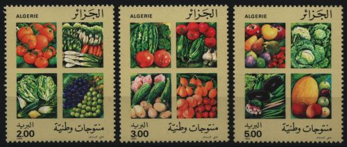 Algerien 1989 - Mi-Nr. 1001-1003 ** - MNH - Früchte / Fruits