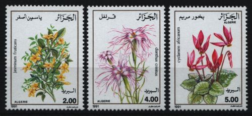 Algerien 1991 - Mi-Nr. 1041-1043 ** - MNH - Blumen / Flowers