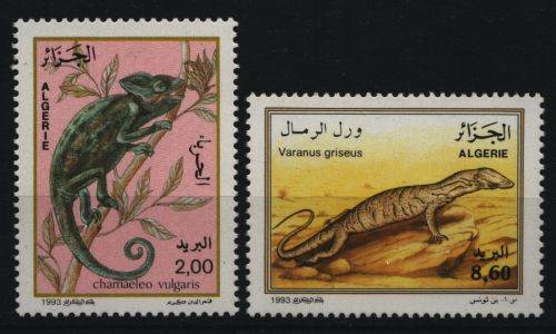 Algerien 1993 - Mi-Nr. 1098-1099 ** - MNH - Reptilien / Reptiles