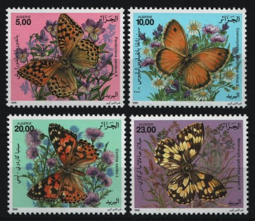 Algerien 1996 - Mi-Nr. 1158-1161 ** - MNH - Schmetterlinge / Butterflies