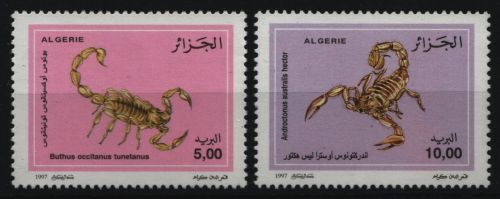 Algerien 1997 - Mi-Nr. 1183-1184 ** - MNH - Skorpione / Scorpions