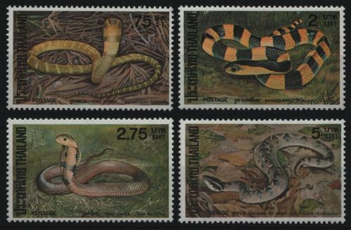 Thailand 1981 - Mi-Nr. 989-992 ** - MNH - Schlangen / Snakes