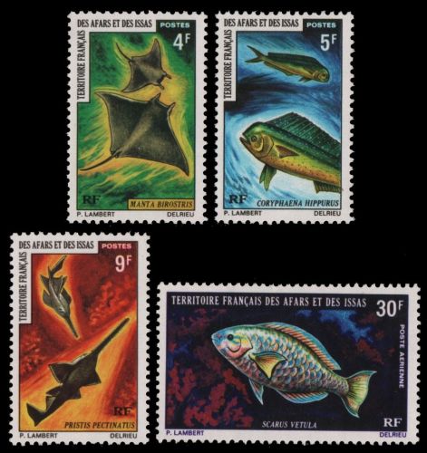 Afar und Issa 1971 - Mi-Nr. 52-55 ** - MNH - Fische / Fish