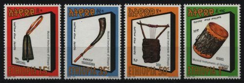 Äthiopien 1993 - Mi-Nr. 1423-1426 ** - MNH - Musikinstrumente