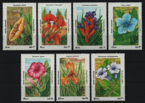 Afghanistan 1985 - Mi-Nr. 1419-1425 ** - MNH - Blumen / Flowers