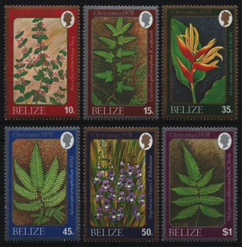 Belize 1978 - Mi-Nr. 390-395 ** - MNH - Blumen / Flowers - Weihnachten / X-mas
