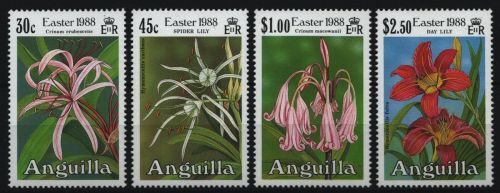 Anguilla 1988 - Mi-Nr. 777-780 ** - MNH - Blumen / Flowers