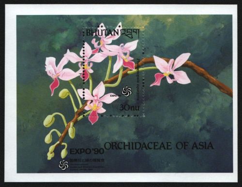 Bhutan 1990 - Mi-Nr. Block 250 ** - MNH - Orchideen / Orchids