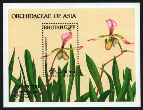 Bhutan 1990 - Mi-Nr. Block 254 ** - MNH - Orchideen / Orchids