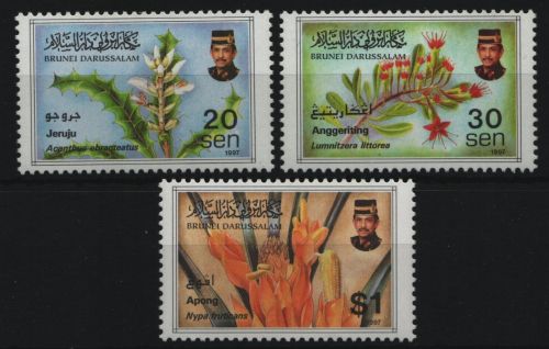 Brunei 1997 - Mi-Nr. 530-532 ** - MNH - Pflanzen / Plants