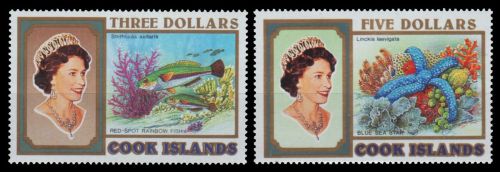 Cook-Inseln 1993 - Mi-Nr. 1393-1394 ** - MNH - Meeresleben / Marine life