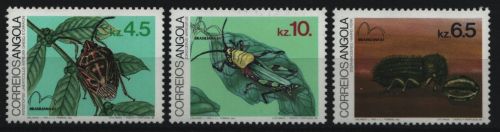 Angola 1983 - Mi-Nr. 682-684 ** - MNH - Insekten / Insects