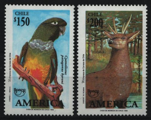Chile 1993 - Mi-Nr. 1575-1576 ** - MNH - Wildtiere / Wild animals