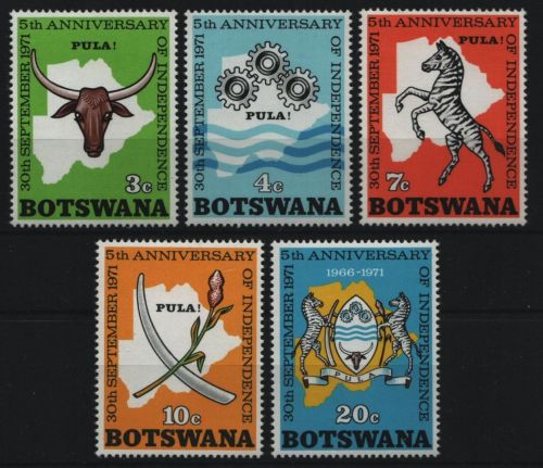 Botswana 1970 - Mi-Nr. 75-79 ** - MNH - Landwirtschaft / Agriculture